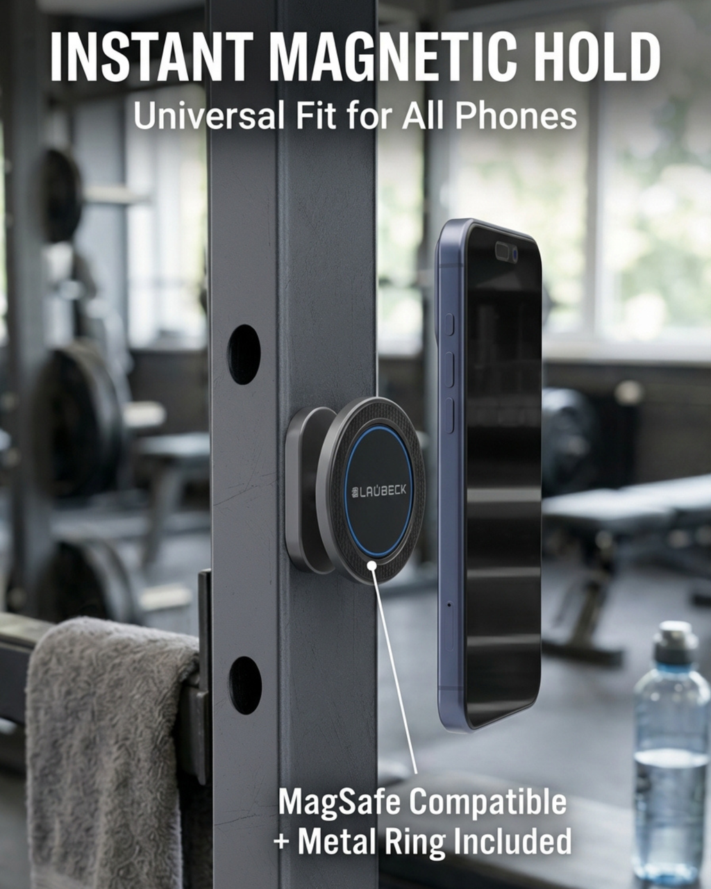 Magnetic Gym Phone Holder