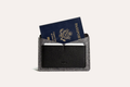 Kiko Leather and wool felt passport holder
