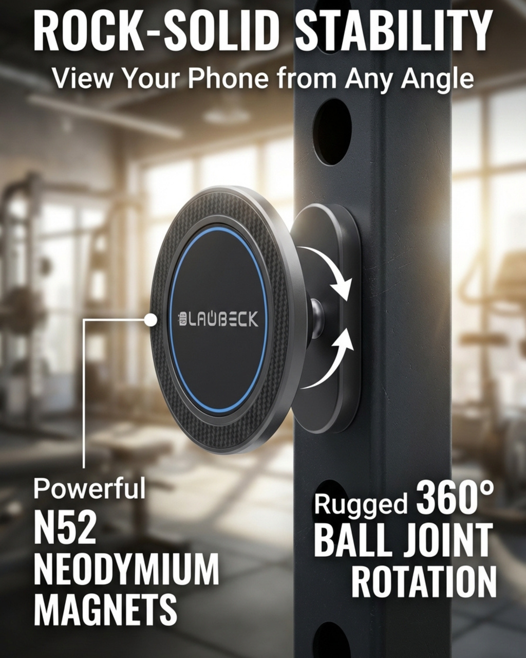 Magnetic Gym Phone Holder