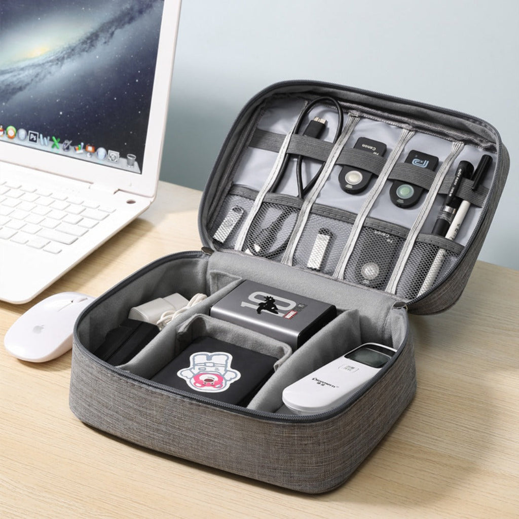 Grid tech organizer bag for cables and accessories