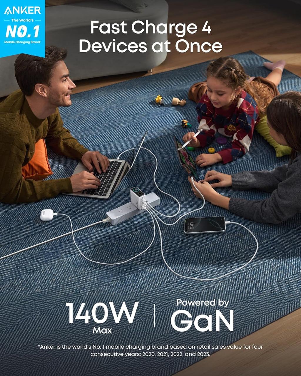 Anker 140W 4-Port Wall Charger