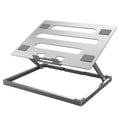 Silver foldable aluminum laptop stand