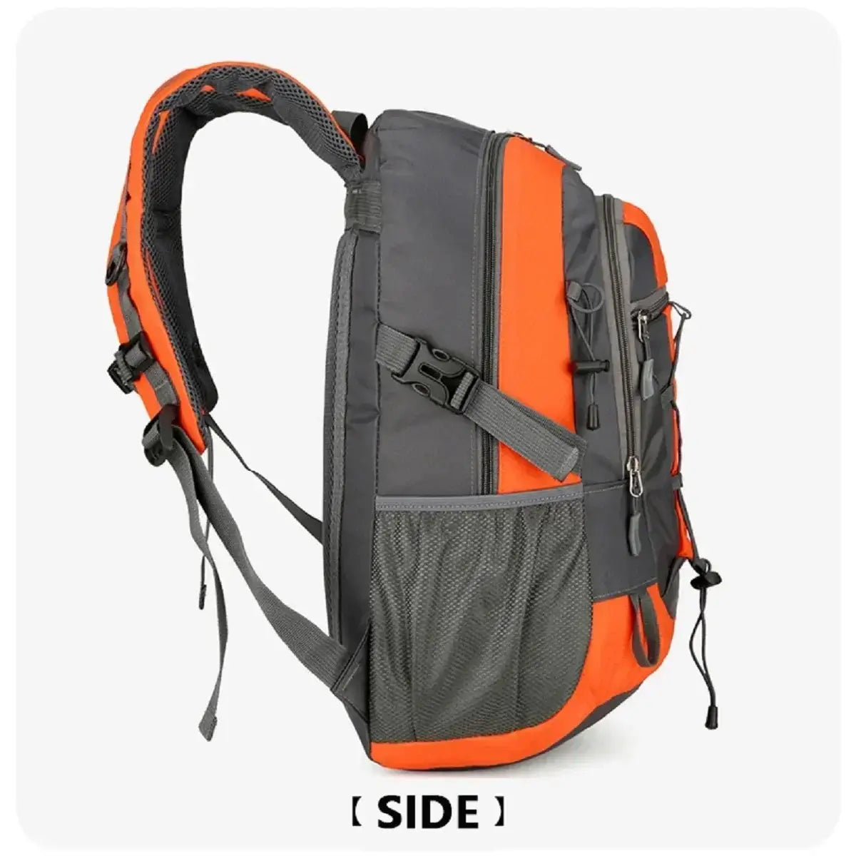Orange waterproof hiking daypack.