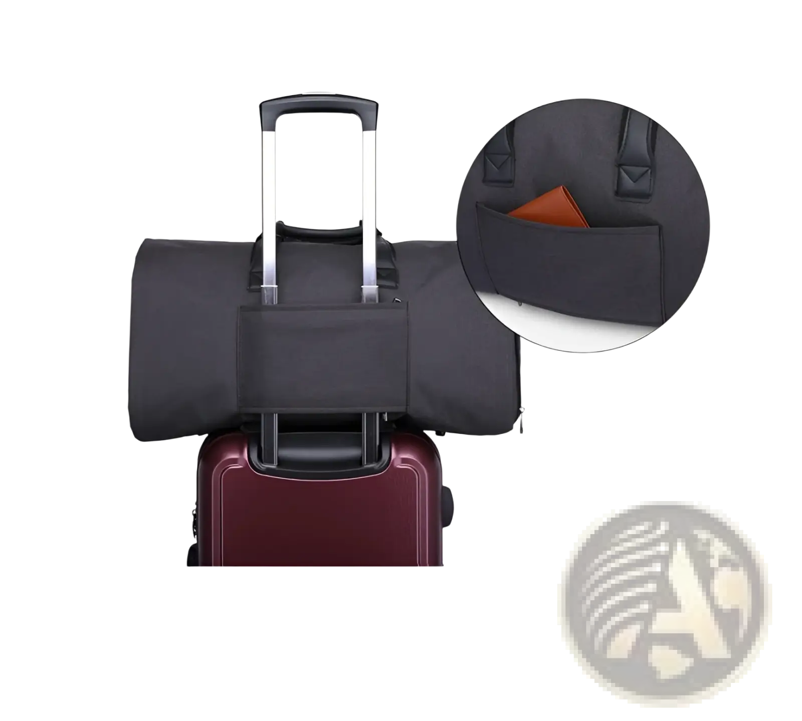 Convertible Garment Travel Bag with Shoe Pocket