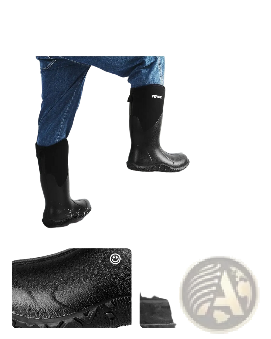 Men's Insulated Waterproof Rubber Boots