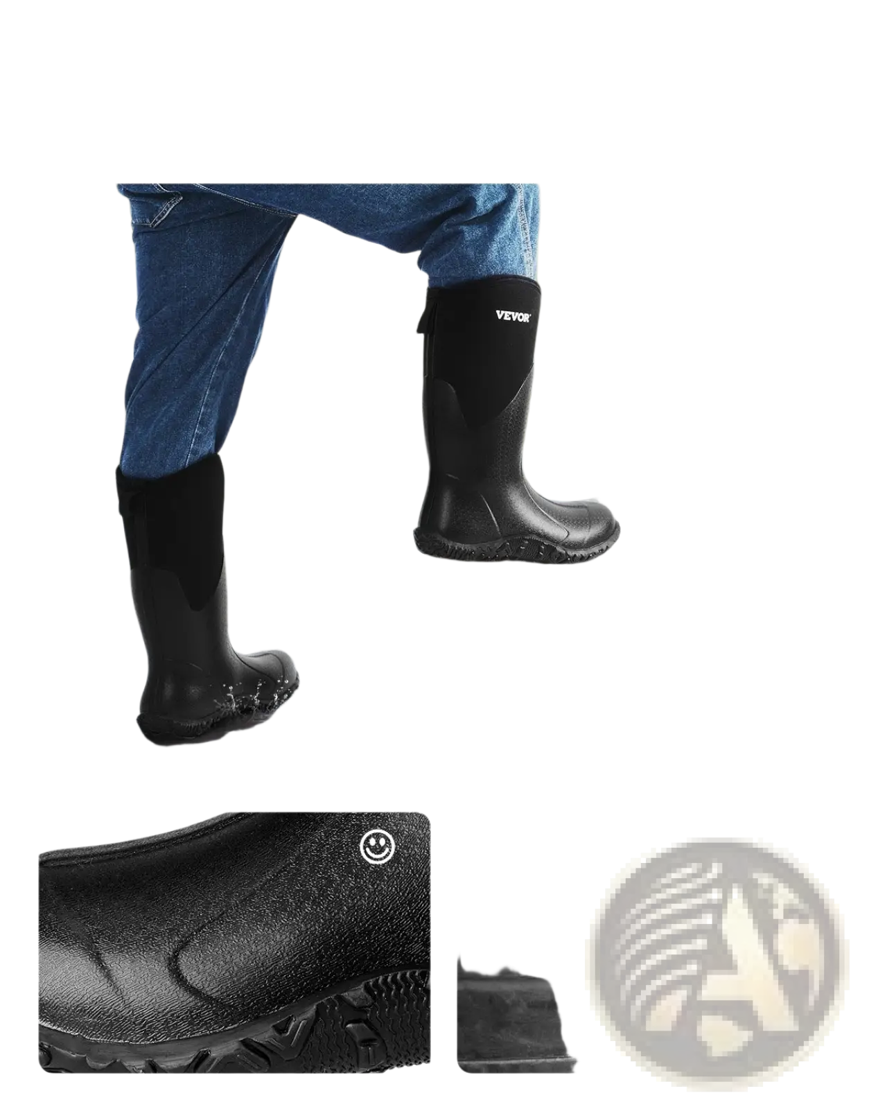 Men's Insulated Waterproof Rubber Boots