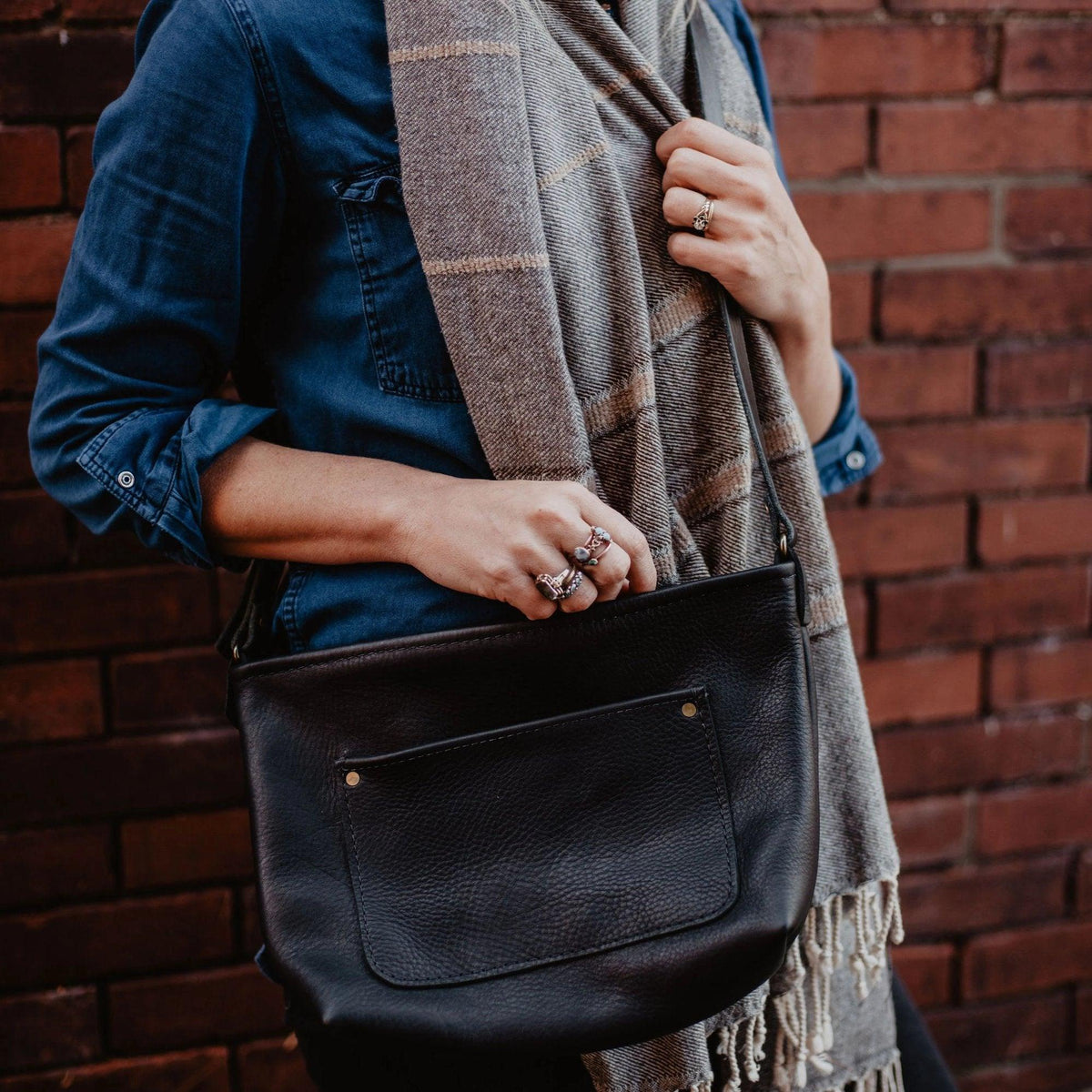 USA-Made Leather Field Bag