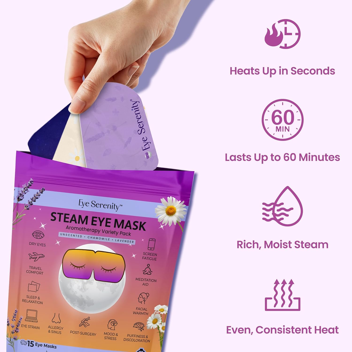 Eye Serenity Self-Heating Steam Mask Variety Pack