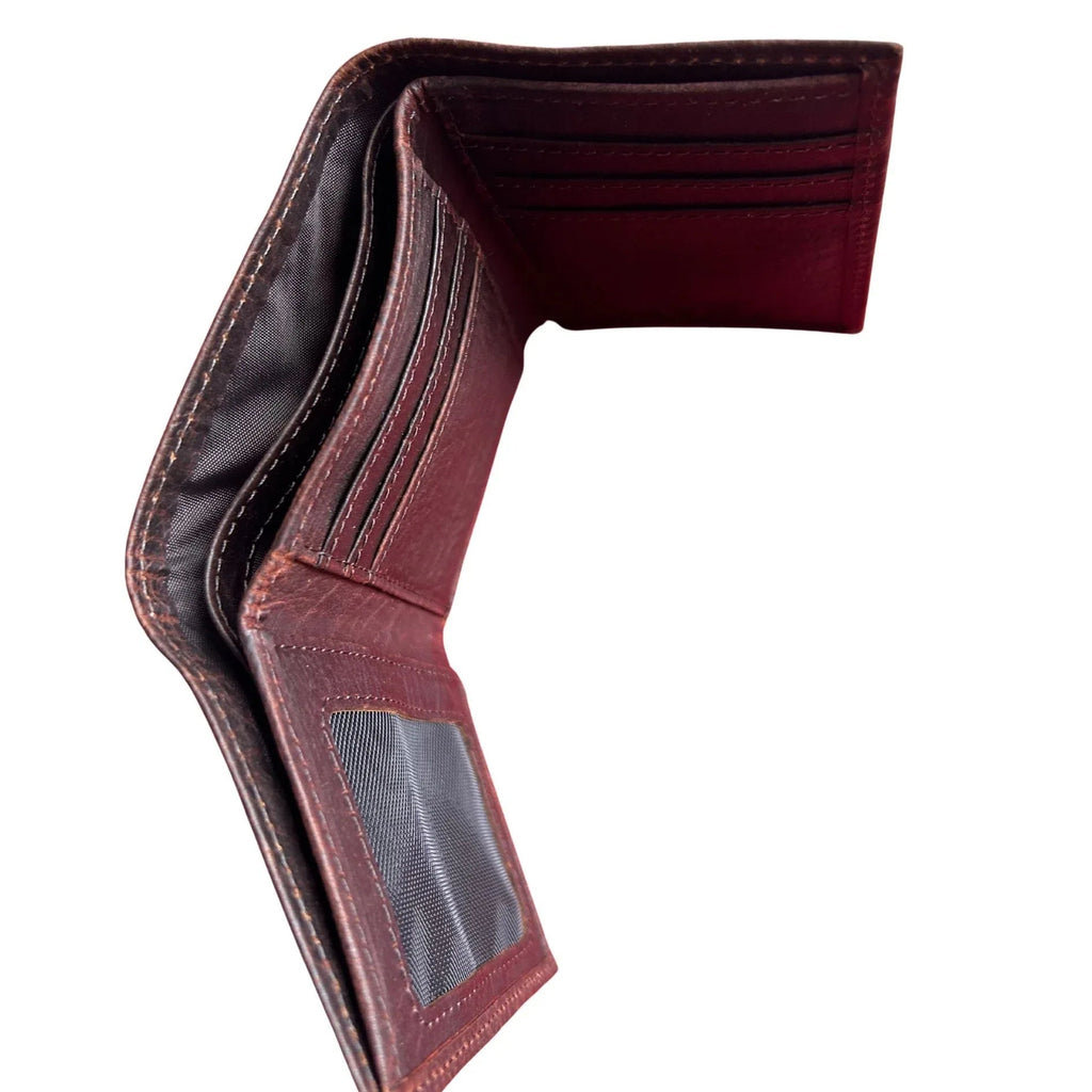 Bison Leather Trifold Wallet