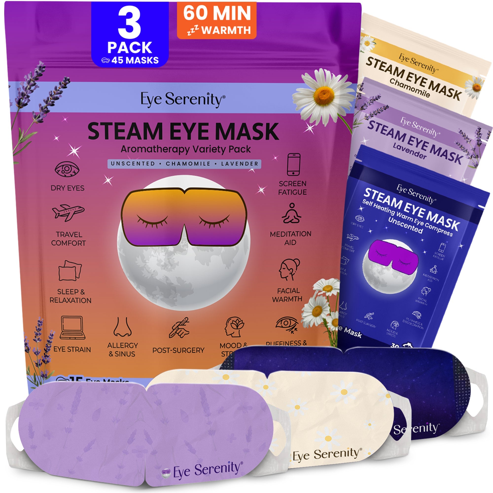 Eye Serenity Self-Heating Steam Mask Variety Pack